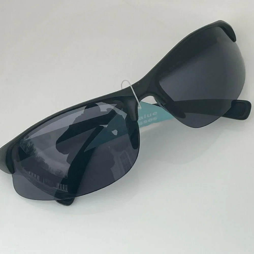 FWG Men Sunglasses Black Wrap Eye Wear UV protection RESILIENCE NS0917 Shades